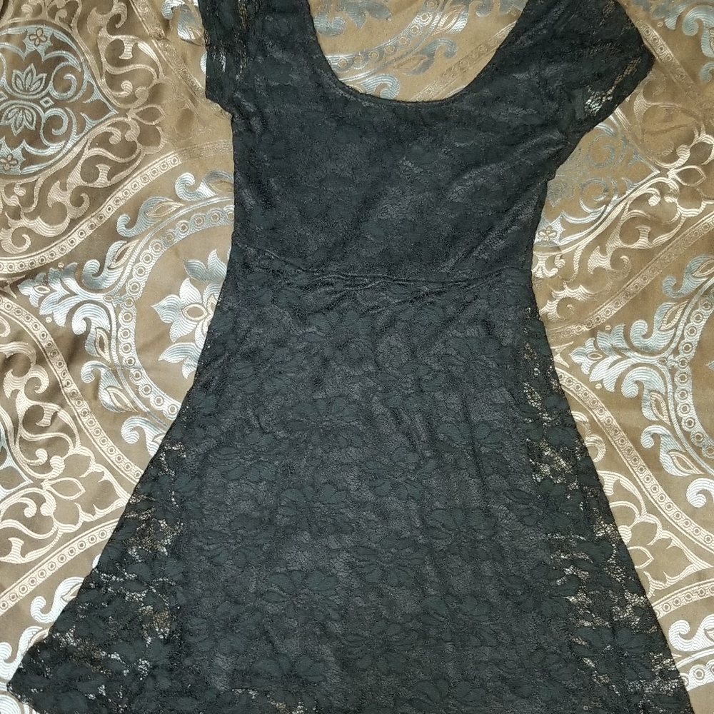 Black Cap Sleeve Dress